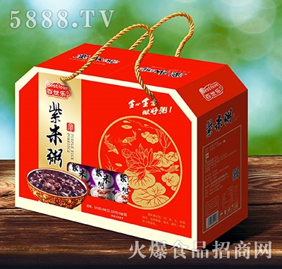 百世樂紫米粥屋頂禮盒