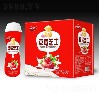 情動草莓芝士乳酸菌發(fā)酵風(fēng)味飲料1.25LX6