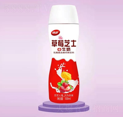 情動草莓芝士乳酸菌發(fā)酵風(fēng)味飲料500ml