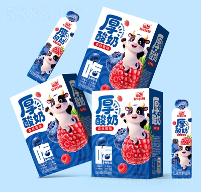 牧牛莊園厚酸奶森林莓味60gX10條