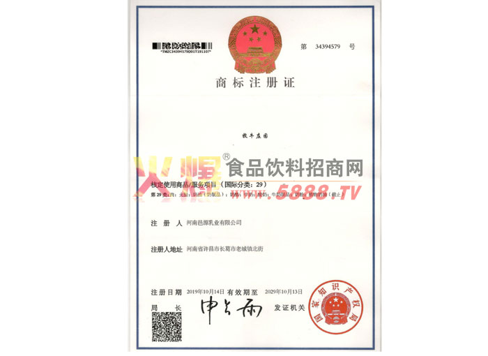 公司商標(biāo)注冊(cè)證