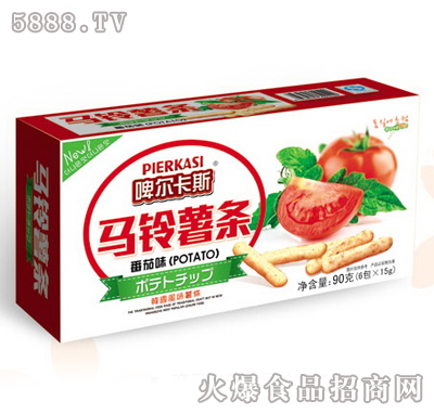 啤爾卡斯90g盒裝馬鈴薯條番茄味