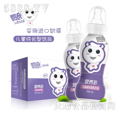 飲料代理酷我營(yíng)養(yǎng)多兒童成長(zhǎng)型乳飲料奶嘴飲料原味200gx20瓶