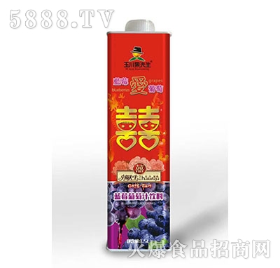 1.5L×6玉川果先生喜慶裝保鮮屋藍莓葡萄汁飲料