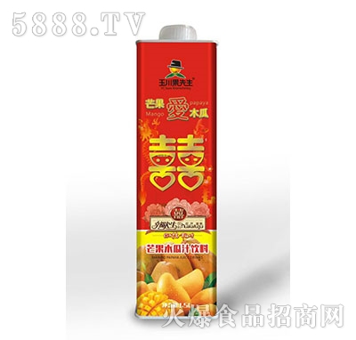 1.5L×6玉川果先生喜慶裝保鮮屋芒果木瓜汁飲料