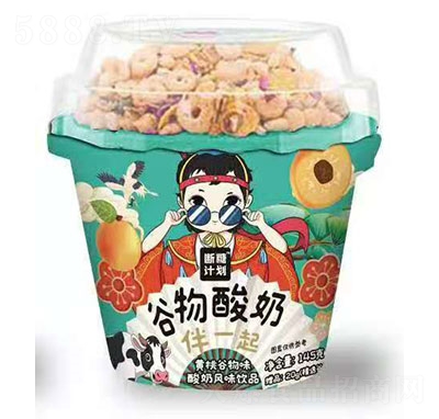 斷糖計劃黃桃谷物酸奶風味飲品145g