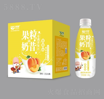 昊雨果粒奶昔黃桃味1.25LX6