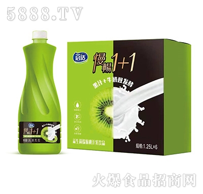 啟活慢暢1+1益生菌獼猴桃乳飲品1.25Lx6瓶