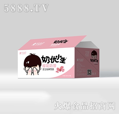 玉川果先生奶優(yōu)小生芝士櫻花奶昔380mlx15瓶
