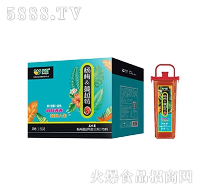 昊雨楊梅蔓越莓復合果汁飲料1.5L×6瓶