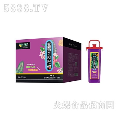 昊雨藍莓枸杞復合果汁飲料1.5L×6瓶