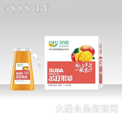 昊雨蘇打果萃芒果汁飲料1.5L×6瓶