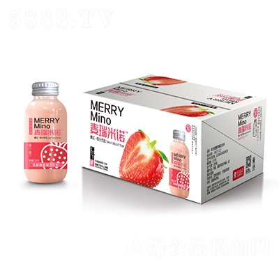 318ml×20瓶麥瑞米諾乳酸菌草莓汁飲料玻璃瓶裝