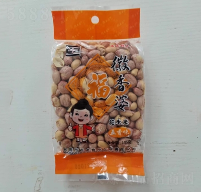 徽香婆花生米五香味145克休閑零食招商代理