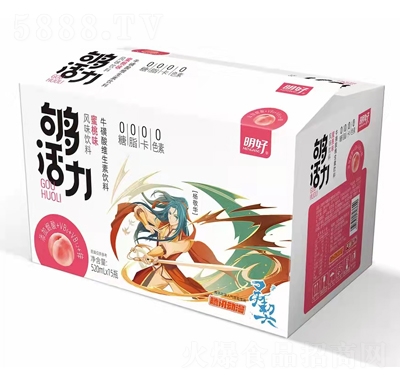 明好夠活力牛磺酸維生素飲料蜜桃風味功能飲品招商代理520ml×15