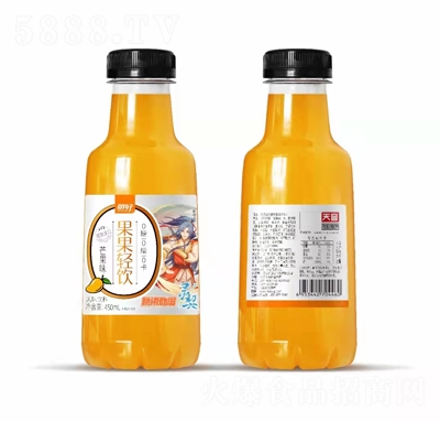 明好果果輕飲風味飲料果味飲料招商代理批發(fā)450ml騰訊動漫簽約芒果味