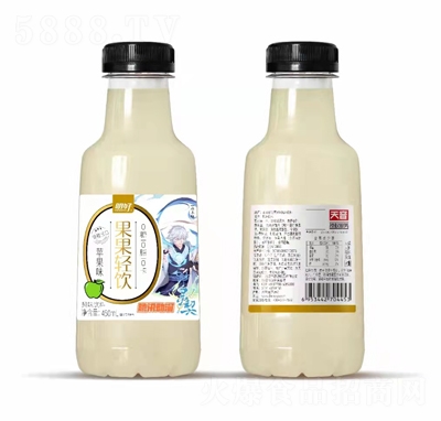 明好果果輕飲風味飲料果味飲料招商代理批發(fā)450ml騰訊動漫簽約蘋果味