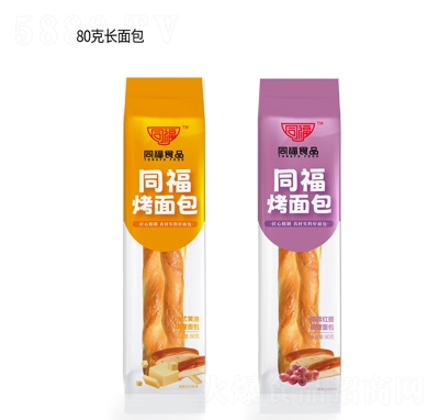 同福食品烤面包法式黃油+椰蓉紅提調(diào)理面包80克傳統(tǒng)糕點(diǎn)招商代理