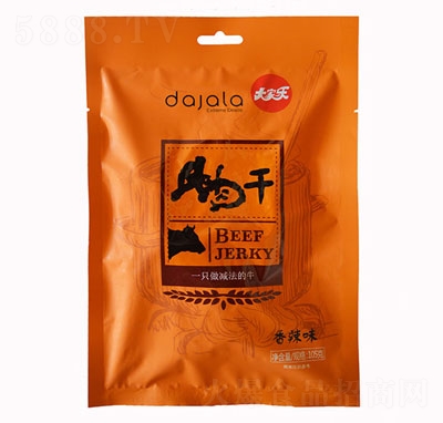 大家樂香辣味牛肉干(105g)休閑肉類零食