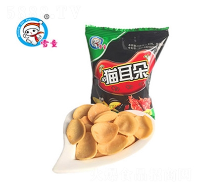 雪童加蝦貓耳朵膨化食品招商代理商超貨源送女友零食