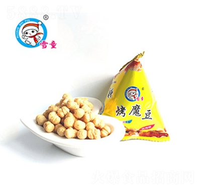 雪童烤魔豆燒烤味膨化食品招商代理商超貨源送女友零食