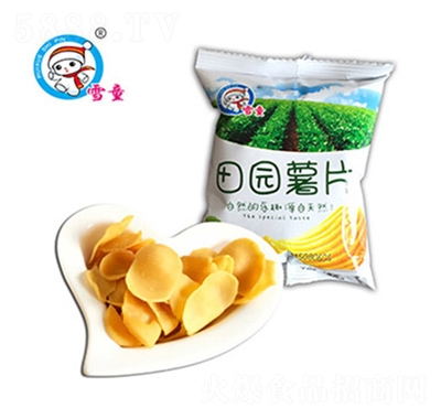 雪童田園薯片膨化食品招商代理商超貨源送女友零食
