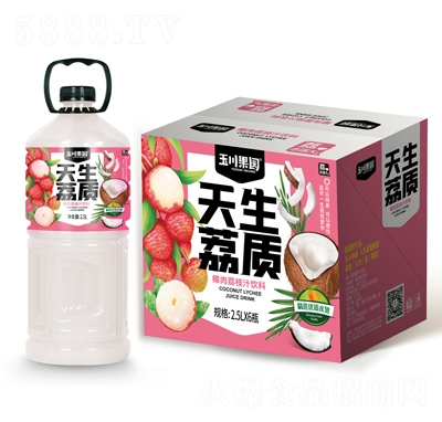 2.5L×6玉川果園椰肉荔枝汁