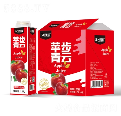 玉川果園蘋果汁飲料1.5LX6瓶大瓶裝飲品招商代理