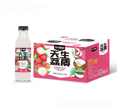 500ml×15玉川果園椰肉荔枝汁果汁飲料招商代理