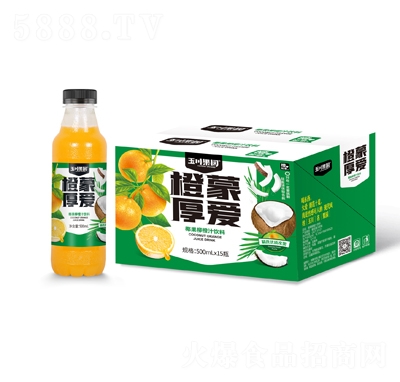 500ml×15玉川果園椰肉柳橙汁果汁飲料招商代理
