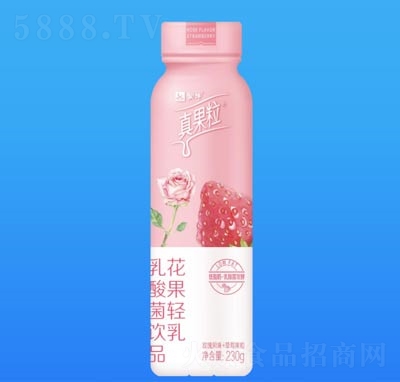 蒙牛真果?；üp乳乳酸菌飲品玫瑰草莓味230g