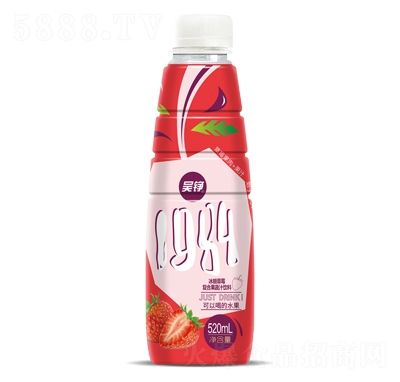 吳錚冰糖草莓果粒風(fēng)味飲料520ml