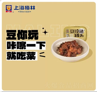 梅林家鄉(xiāng)菜罐頭方便即食豆豉魚100g