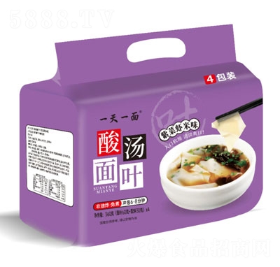 一天一面酸湯面葉紫菜蝦米味方便食品