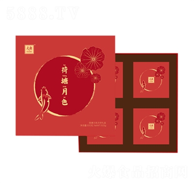 元朗荷塘月色500克中秋送禮月餅禮盒