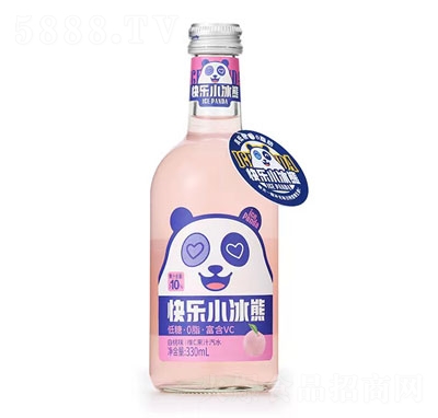 快樂小冰熊白桃味維C果汁汽水330ml