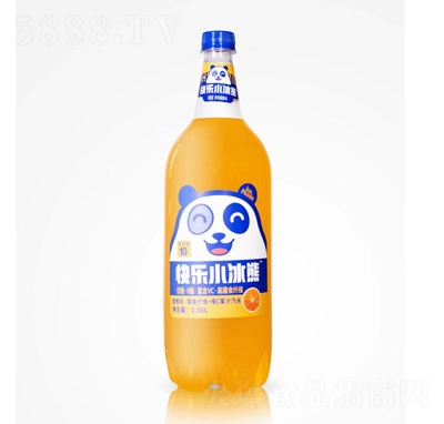 快樂小冰熊甜橙味膳食纖維+維C果汁汽水1.56L