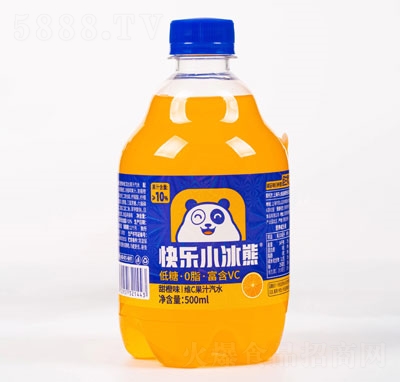 快樂小冰熊甜橙味維C果汁汽水500ml