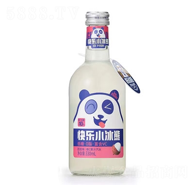 快樂小冰熊荔枝味維C果汁汽水330ml