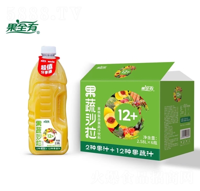 果全有黃桃復(fù)合果蔬汁飲料2.58LX6瓶