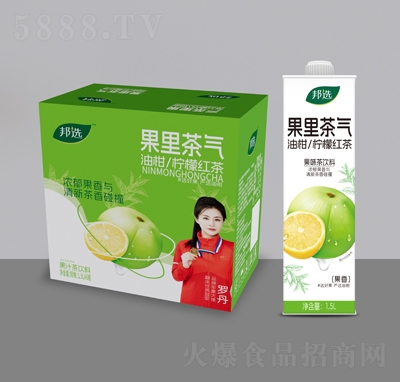 邦選果里茶氣油柑檸檬果汁茶飲料1.5LX6瓶