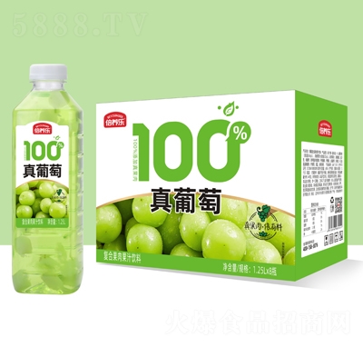 倍養(yǎng)樂(lè)真葡萄復(fù)合果肉果汁飲料1.25LX8瓶