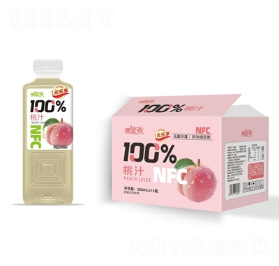 果全有NFC100%桃汁500mlX15瓶